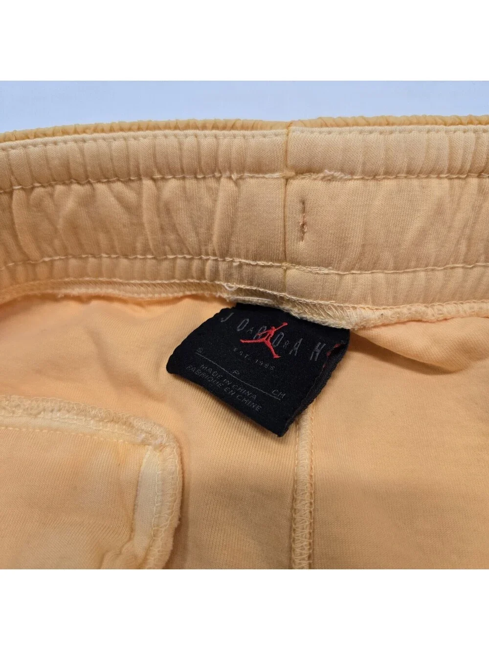 EUC Mens SMALL Oversized Air Jordan 23 Engineered Pants Peach Gummi-Patch CJ5999